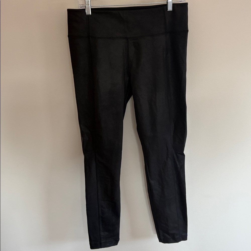 Athleta Delancey Gleam Tight Leggings Black Lustre Size Small Midrise Pockets - Picture 5 of 7